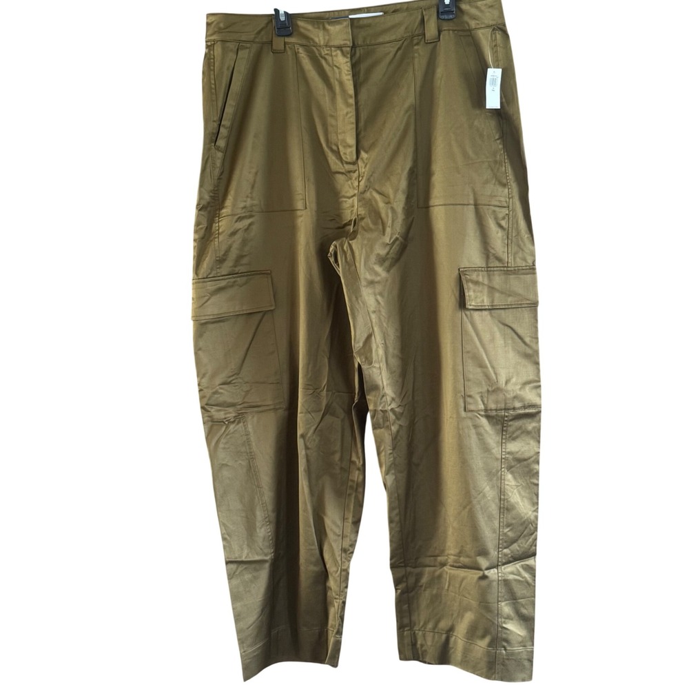 Old Navy NWT Barrel Leg Extra High-Rise Cargo Pants Golden Olive Satin Tall 18